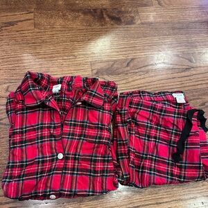 J Crew Cozy Red Plaid Pajamas